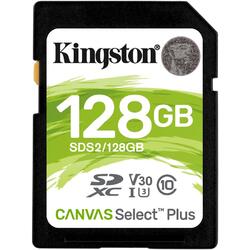 SDXC Canvas Select Plus, 128GB, Clasa 10 UHS-I U3, V30