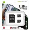 Card Memorie Kingston Micro SDHC Canvas Select Plus 100R, 16GB, Clasa 10, UHS-I + Adaptor, 2 Pieces