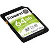Card Memorie Kingston SDXC Canvas Select Plus, 64GB, Clasa 10 UHS-I U1, V10