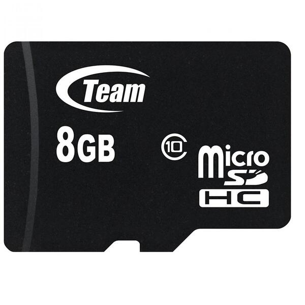 Team Group Micro SDHC, 8GB, Clasa 10 + Adaptor