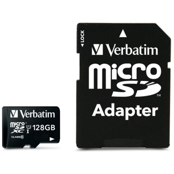 Verbatim Micro SDXC Premium, 128GB, Clasa 10, UHS-I U1 + Adaptor SD