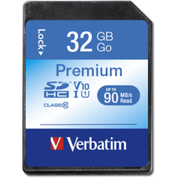 Card Memorie Verbatim Premium U1 SDHC, 32GB, Clasa 10, UHS-I U1