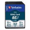 Card Memorie Verbatim Pro U3 SDHC, 32GB, Clasa 10, UHS-I U3