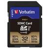 Card Memorie Verbatim Pro+ U3 SDHC, 32GB, Clasa 10, UHS-I U3