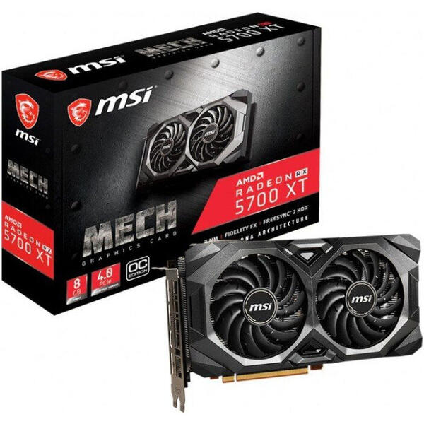 Placa video MSI Radeon RX 5700 XT MECH OC 8GB GDDR6 256-bit