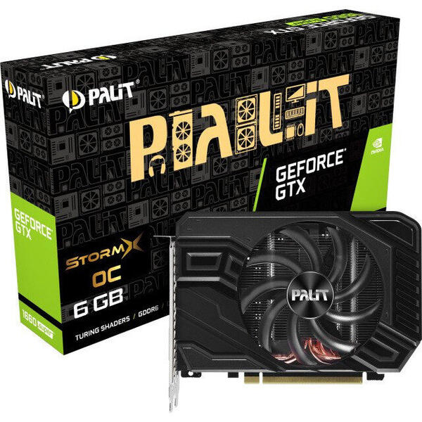 Placa video Palit GeForce GTX 1660 SUPER StormX OC 6GB GDDR6 192-bit