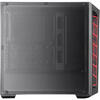 Carcasa Cooler Master Masterbox MB520 Red, MiddleTower, Plexiglass, Fara sursa, Negru-Rosu