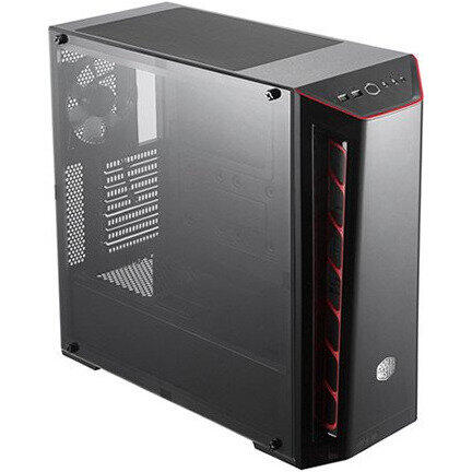 Carcasa Cooler Master Masterbox MB520 Red, MiddleTower, Plexiglass, Fara sursa, Negru-Rosu