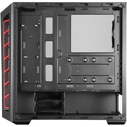 Carcasa Cooler Master Masterbox MB520 Red, MiddleTower, Plexiglass, Fara sursa, Negru-Rosu