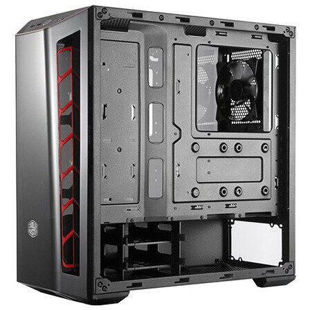 Carcasa Cooler Master Masterbox MB520 Red, MiddleTower, Plexiglass, Fara sursa, Negru-Rosu