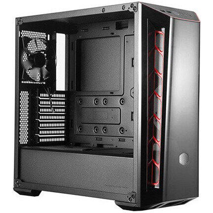 Carcasa Cooler Master Masterbox MB520 Red, MiddleTower, Plexiglass, Fara sursa, Negru-Rosu