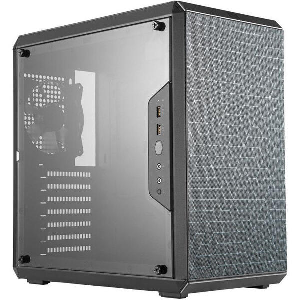 Carcasa Cooler Master MasterBox Q500L, MiniTower, Plexiglass, Fara sursa, Negru