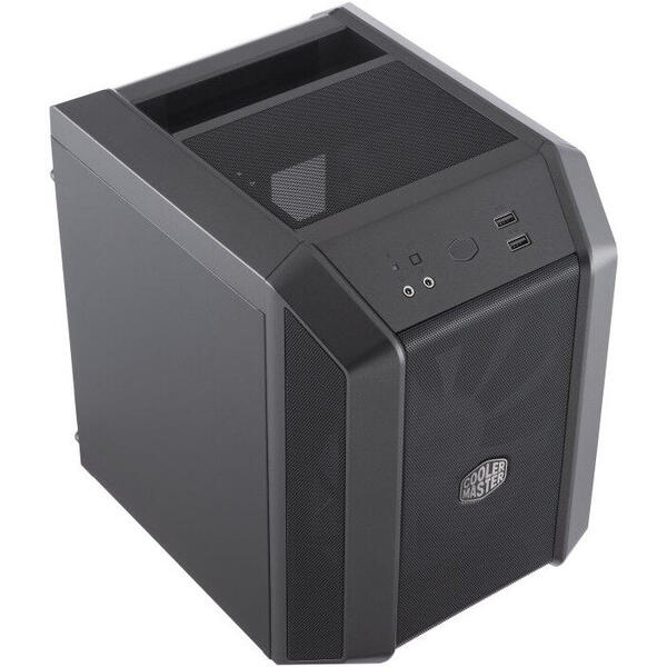 Carcasa Cooler Master MasterCase H100, Mini ITX, Fara sursa, Negru