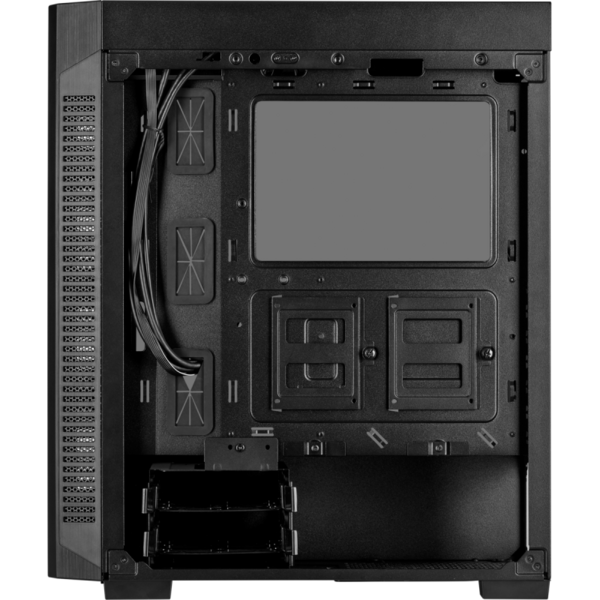 Carcasa Corsair 110R, MiddleTower,  Tempered glass, Fara sursa, Negru