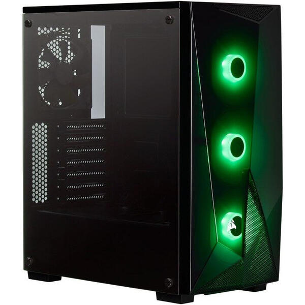 Carcasa Corsair Carbide Spec-Delta RGB, Tempered Glass, MiddleTower, Fara sursa, Negru