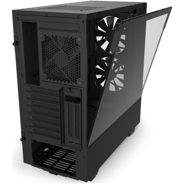 Carcasa NZXT H510 Elite Matte Black, MiddleTower, Tempered glass, Fara sursa