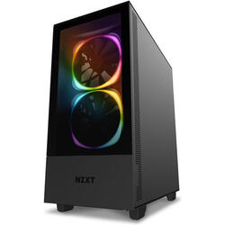 H510 Elite Matte Black, MiddleTower, Tempered glass, Fara sursa