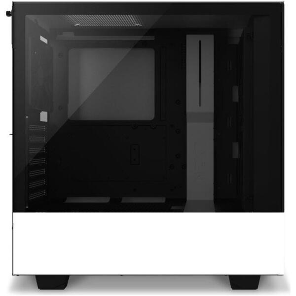 Carcasa NZXT H510 Elite Matte White, MiddleTower, Tempered glass, Fara sursa