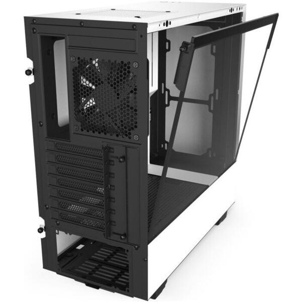 Carcasa NZXT H510 Matte White, MiddleTower, Tempered Glass, Fara sursa