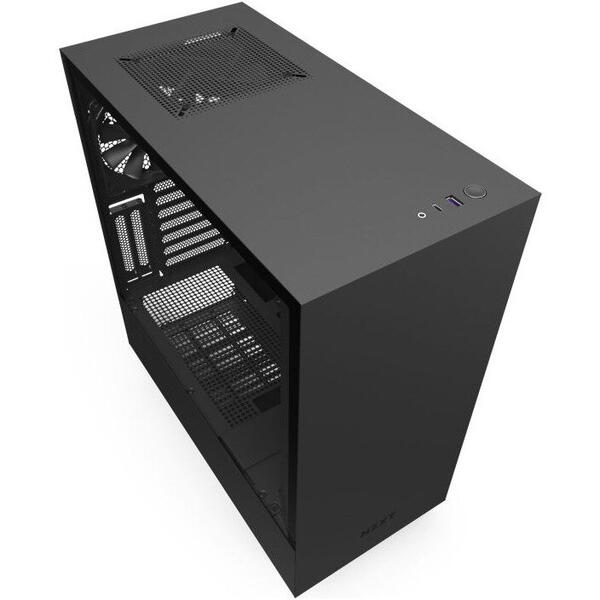 Carcasa NZXT H510i Matte Black, MiddleTower, Tempered Glass, Fara sursa