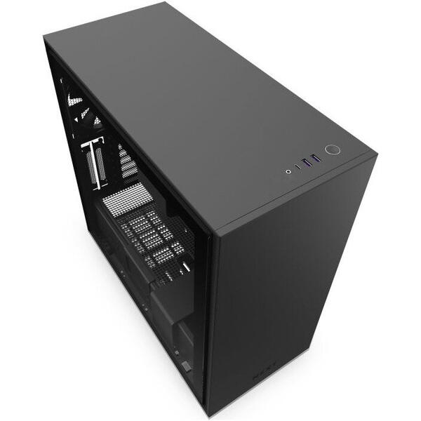 Carcasa NZXT H710 Matte Black, MiddleTower, Tempered Glass, Fara sursa