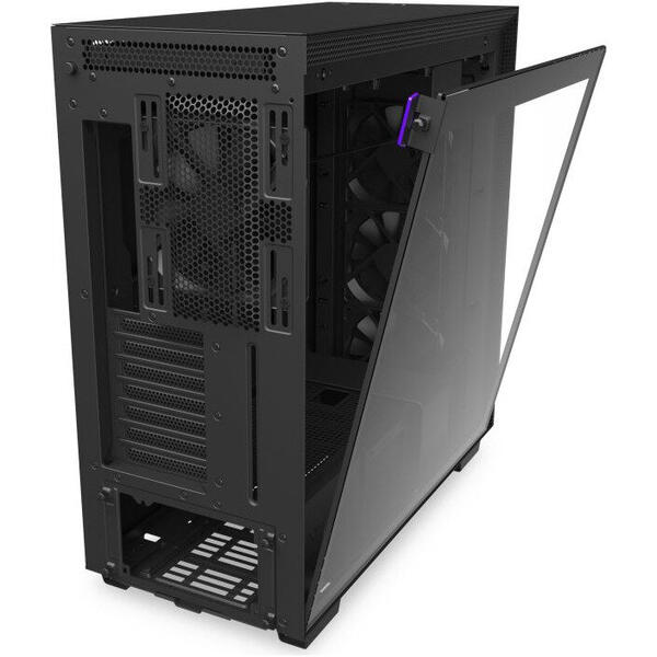 Carcasa NZXT H710 Matte Black, MiddleTower, Tempered Glass, Fara sursa