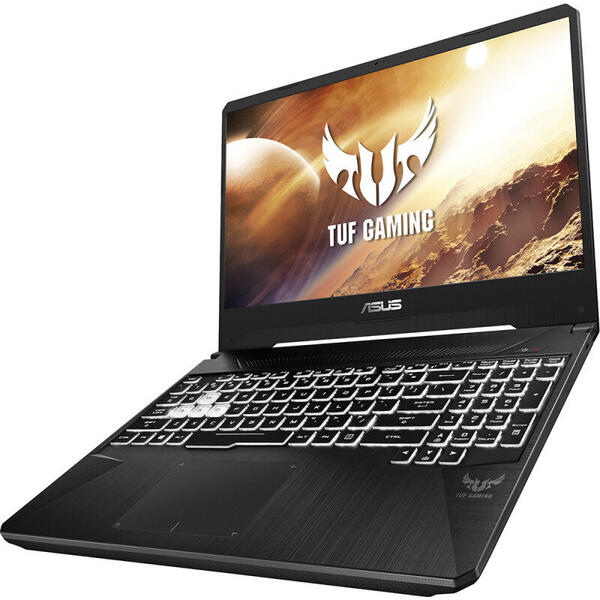 Laptop Asus TUF FX505DT,15.6 " FHD IPS, AMD Ryzen 7 3750H, 8GB DDR4, 512GB SSD, GeForce GTX 1650 4GB, No OS, Stealth Black