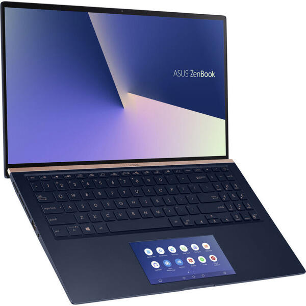 Laptop Asus ZenBook 15 UX534FAC, 15.6" FHD, Intel Core i7-10510U, 8GB, 512GB SSD, GMA UHD, Win 10 Pro, Royal Blue