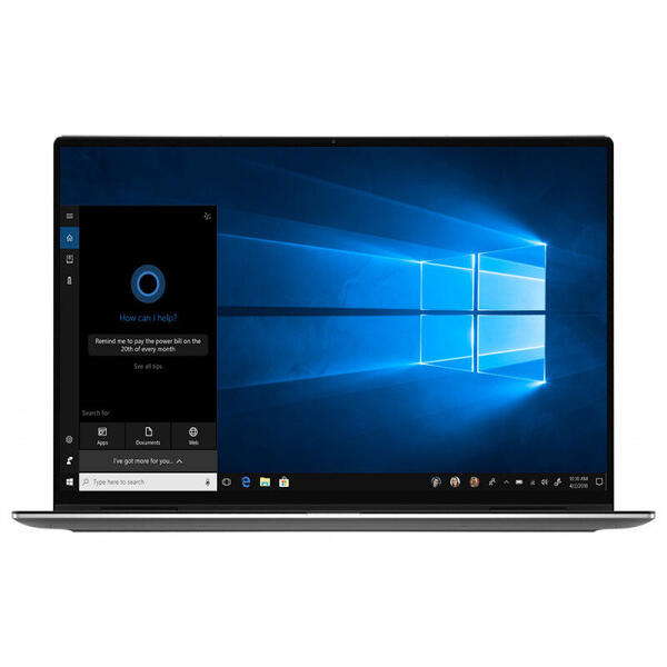 Laptop Dell XPS 13 (7390), 13.4" UHD Touch, Intel Core i7-1065G7, RAM 16GB, SSD 512GB, Intel Iris Plus Graphics, Windows 10 Pro, Silver