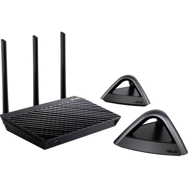 Router Wireless Asus AiMesh Wi-Fi System RT-AC66U B1 + 2 x AiMesh
