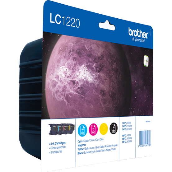 Cartus cerneala Brother Ink LC-1220 Value Pack, Negru / Cyan / Magenta / Galben