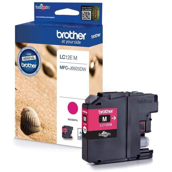 Cartus cerneala Brother Ink LC-12EM, Magenta