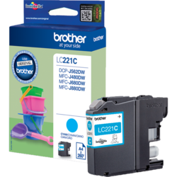 Cartus cerneala Brother Ink LC-221C, Cyan