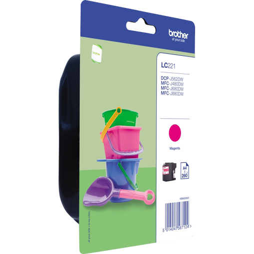 Cartus cerneala Brother Ink LC-221M, Magenta