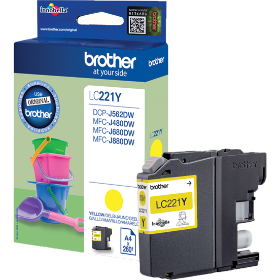 Cartus cerneala Brother Ink LC-221Y, Galben