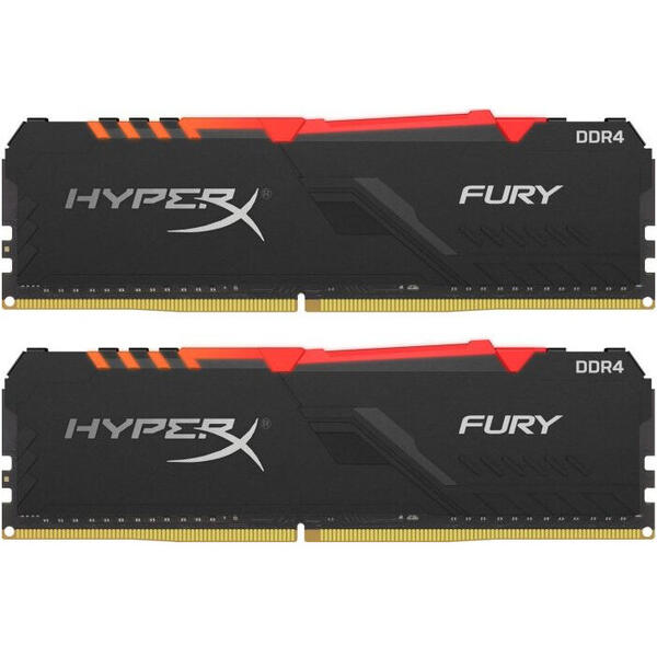 Memorie Kingston HyperX Fury RGB 16GB DDR4 2666MHz CL16 Dual Channel Kit