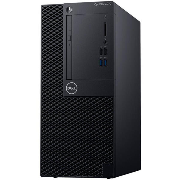 Sistem Brand Dell OptiPlex 3070 MT, Intel Core i5-9500, 8GB DDR4, 256GB SSD, GMA UHD 630, Linux, Black, 3 Yr NBD