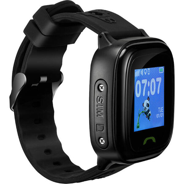 SmartWatch Canyon Kids, Wi-Fi, Bluetooth, GPS, GSM, Negru