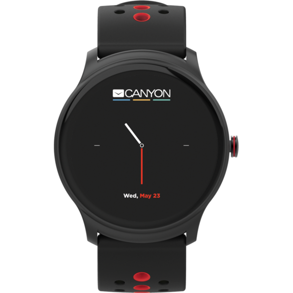 SmartWatch Canyon 1.3’’ IPS, touchscreen, IP68, Curea Silicon, Black