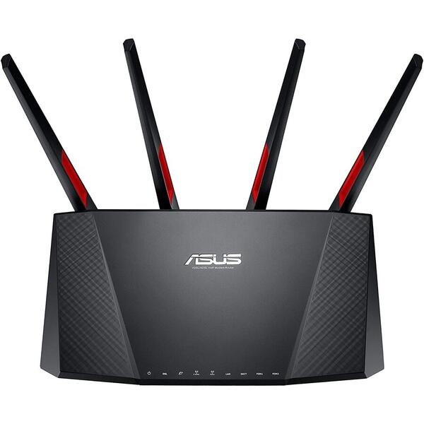 Router Wireless Asus DSL-AC68VG, Dual-Band, 3x LAN, x1 WAN