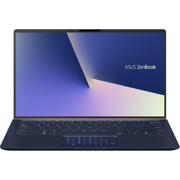 Laptop Asus ZenBook UX433FAC, 14'' FHD Touch, Intel Core i5-10210U, 8GB, 512GB SSD, GMA UHD, Win 10 Pro, Royal Blue