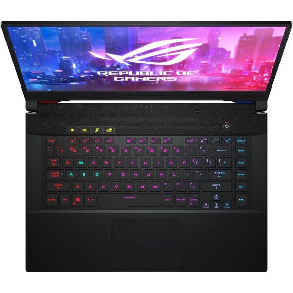 Laptop Asus Gaming ROG Zephyrus S GX502GW, 15.6'' FHD 240Hz 3ms, Intel Core i7-9750H, 16GB DDR4, 512GB SSD, GeForce RTX 2070 8GB, No OS, Black