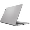 Laptop Lenovo IdeaPad S145 IGM, 15.6'' HD, Intel Celeron N4000, 4GB DDR4, 256GB SSD, GMA UHD 600, No OS, Platinum Grey