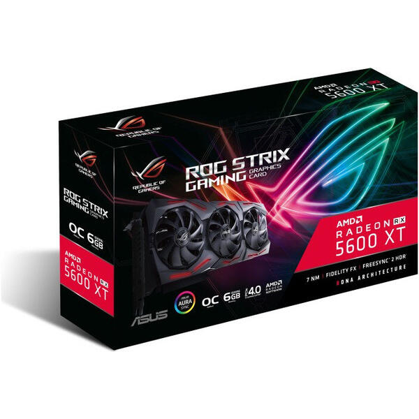 Placa video Asus Radeon RX 5600 XT ROG STRIX GAMING O6G 6GB GDDR6 192-bit