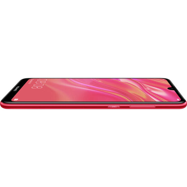 Smartphone Huawei Y7 (2019), 6.26 inch IPS, Octa Core, 32GB, 3GB RAM, Dual SIM, 4G, 3-Camere, Coral Red