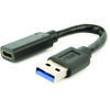 Adaptor USB Gembird USB 3.1 (T) la USB 3.1 Type-C (M),  10cm, Negru, A-USB3-AMCF-01