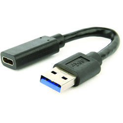 Adaptor USB Gembird USB 3.1 (T) la USB 3.1 Type-C (M),  10cm, Negru, A-USB3-AMCF-01