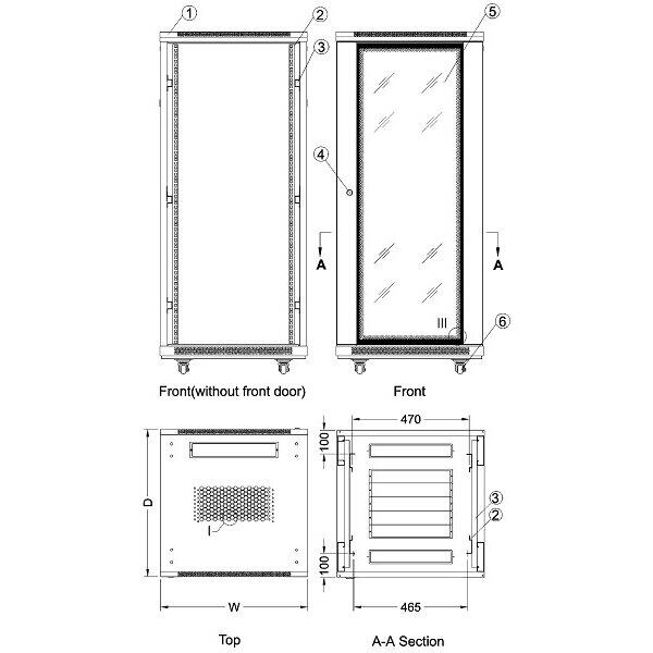 Cabinet Metalic Xcab-G7-18U60100S