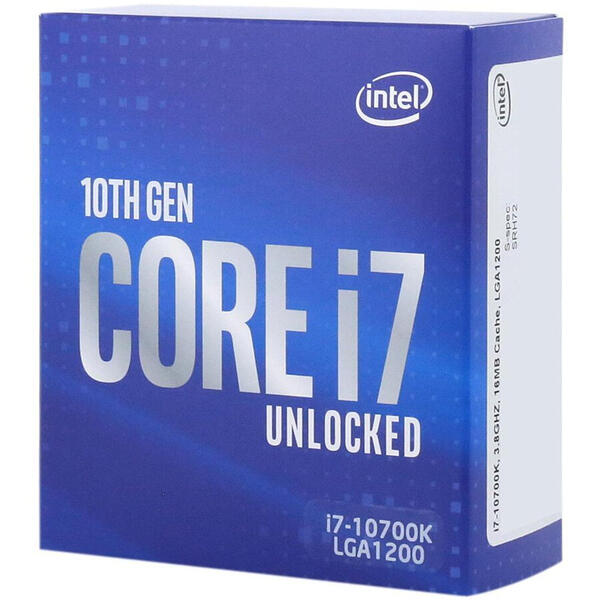 Procesor Intel Core i7 10700K 3.8GHz Socket 1200, Box