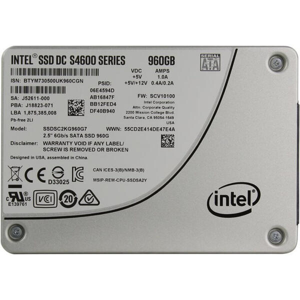 SSD Intel DC S4600 Series 960GB SATA 3 2.5 inch